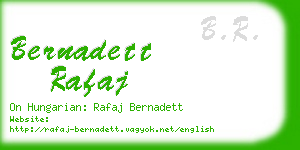 bernadett rafaj business card